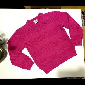 Knit short hot pink sweater